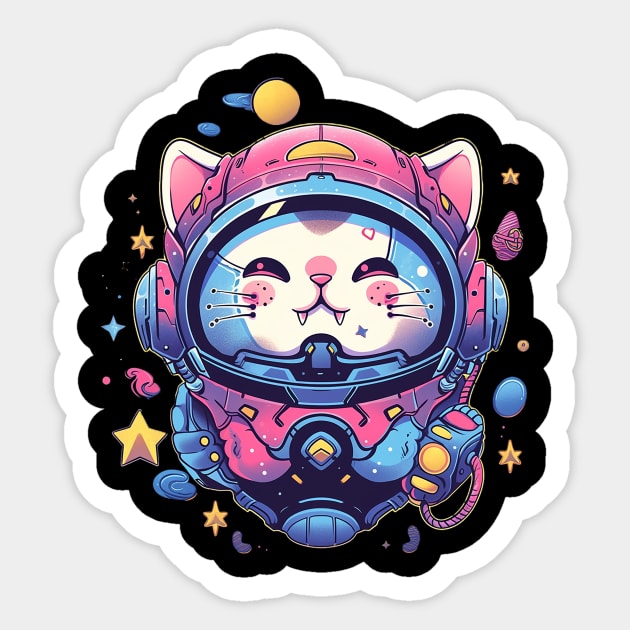 space cat Sticker by weirdesigns